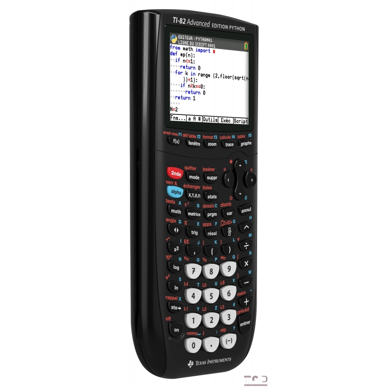 CALCULATRICE TEXAS INSTRUMENT GRAPHIQUE TI-82 ADVANCED EDITION PYTHON  310X225X200MM